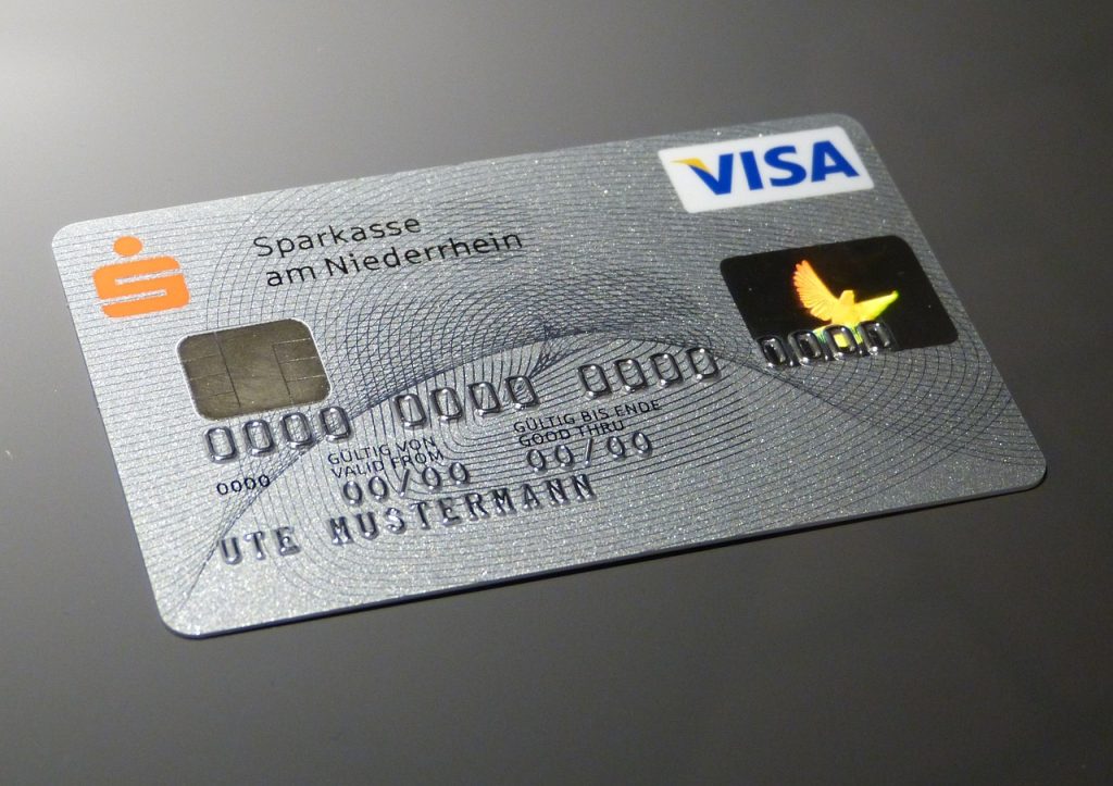 A picture of a credit card.